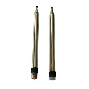 Vintage Mercury Glass Candles Taper Pair With Red Flame Holiday Christmas READ